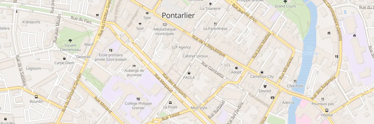 Plan du 4 Rue de la Gare à Pontarlier