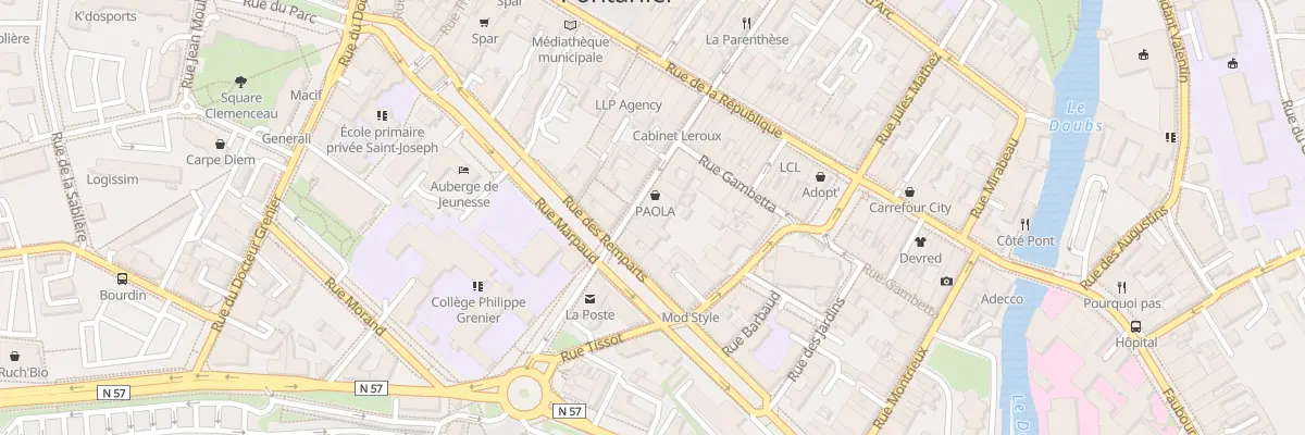 Plan du 9 Rue de la Gare à Pontarlier