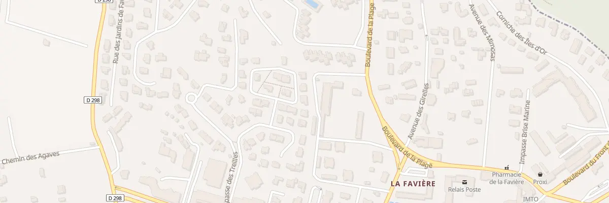 Plan du 4 All du Raioulet à Bormes-les-Mimosas
