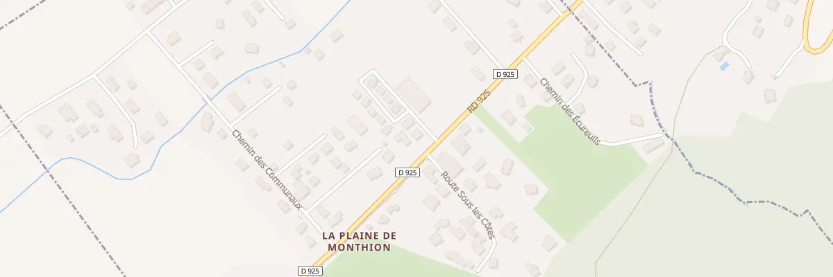 Plan du 250 D 925 à Monthion
