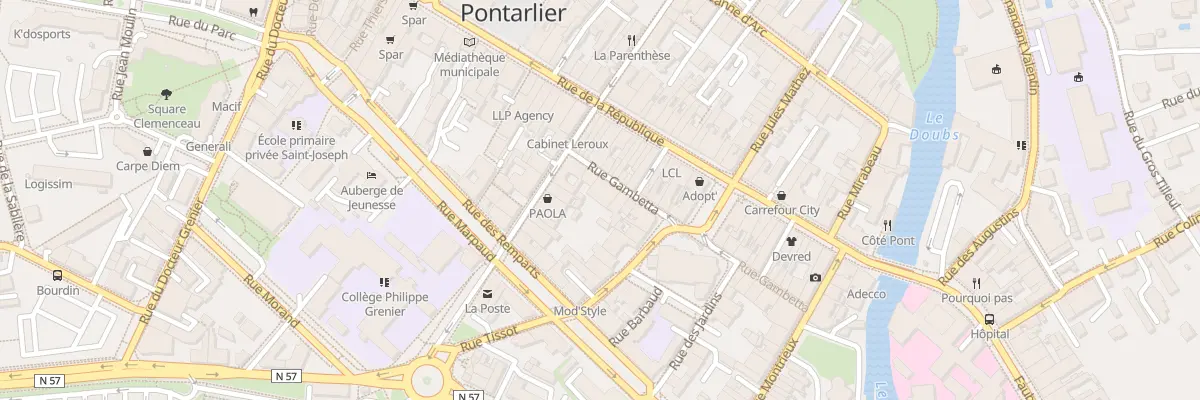 Plan du 17 Rue Gambetta à Pontarlier