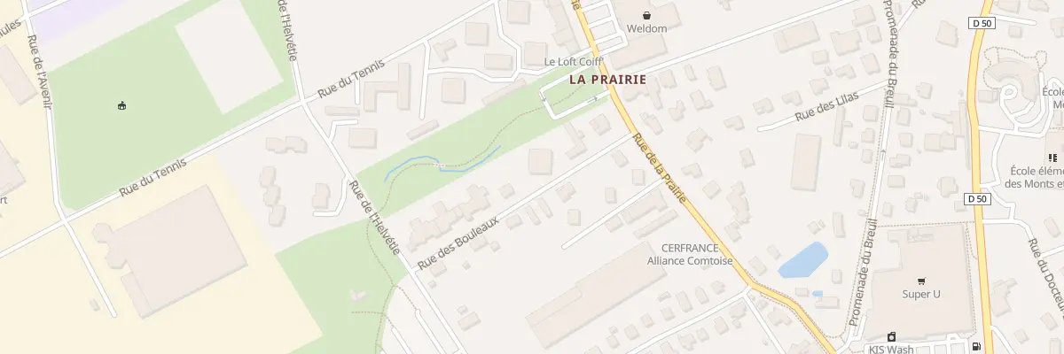 Plan du 2 Rue des Bouleaux à Baume-les-Dames