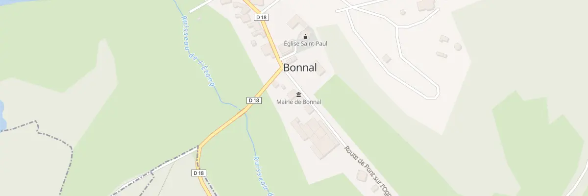 Plan du 2 Rte de Pont sur l’Ognon à Bonnal