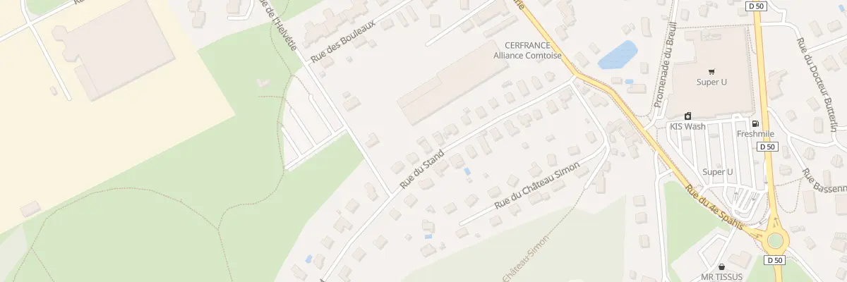 Plan du 20 Rue du Stand à Baume-les-Dames