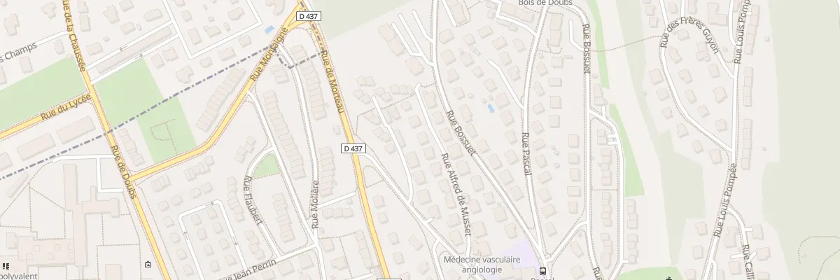 Plan du 13 Rue Alfred de Musset à Pontarlier