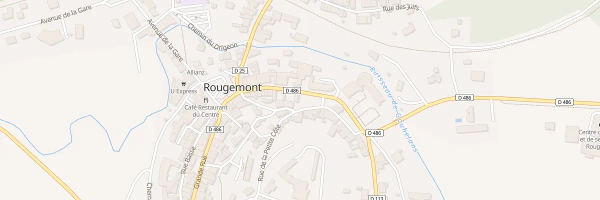 Plan du 2 Rue de la Petite Côte à Rougemont