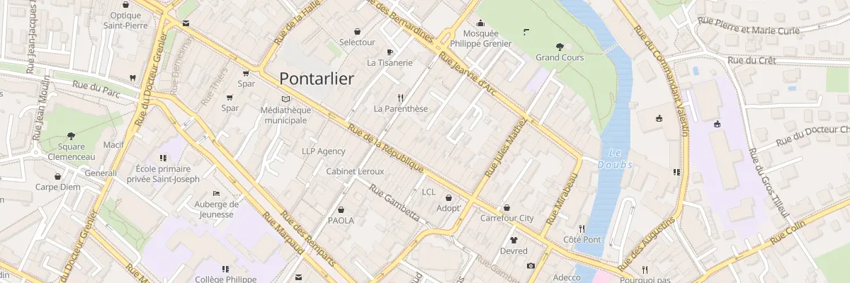 Plan du 32 Rue de la République à Pontarlier