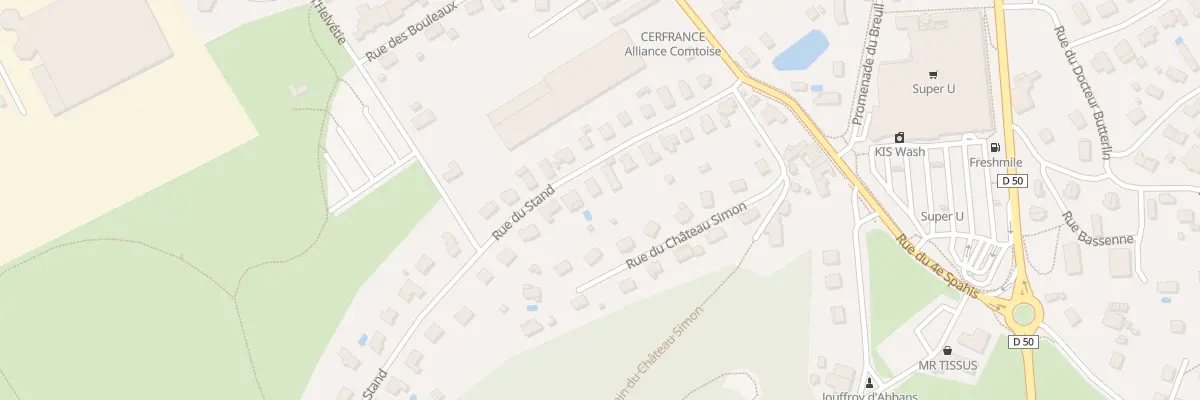Plan du 15 Rue du Stand à Baume-les-Dames