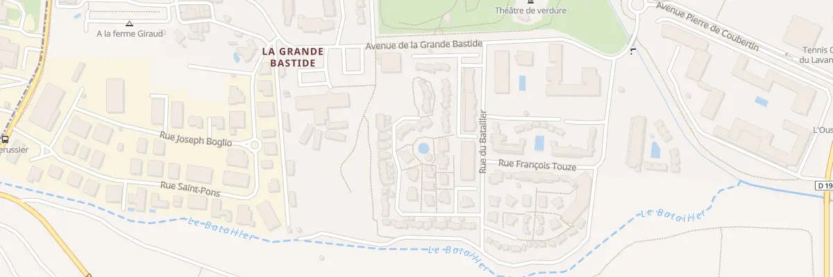 Plan du 1 Tahiti Parc la Gde Bastide au Lavandou
