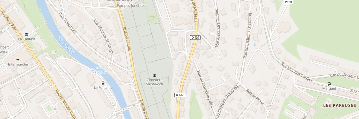 Plan du 11 Rue de Morteau à Pontarlier