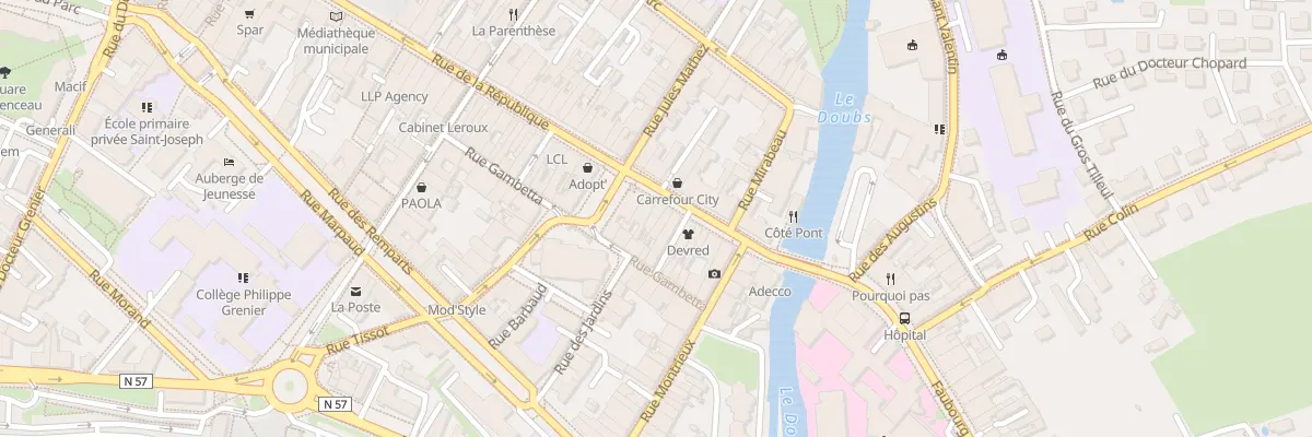 Plan du 19 Rue de la République à Pontarlier
