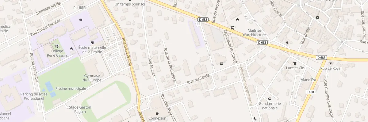 Plan du 6 Rue du Stade à Baume-les-Dames