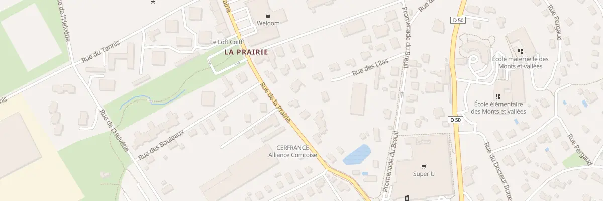 Plan du 35 Rue de la Prairie à Baume-les-Dames