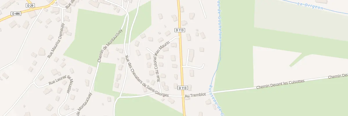 Plan du 22 Rte de Gouhelans à Rougemont