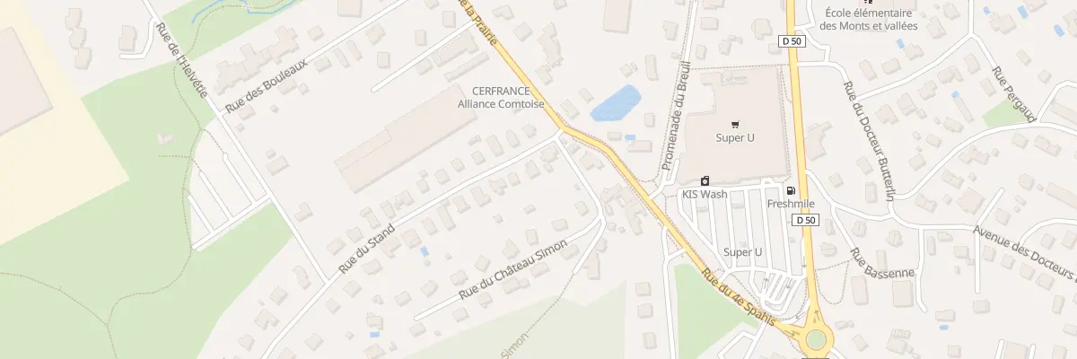 Plan du 3 Rue du Stand à Baume-les-Dames