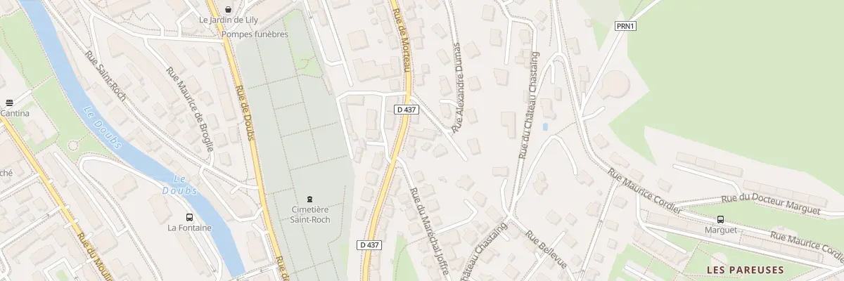 Plan du 34 Rue de Morteau à Pontarlier