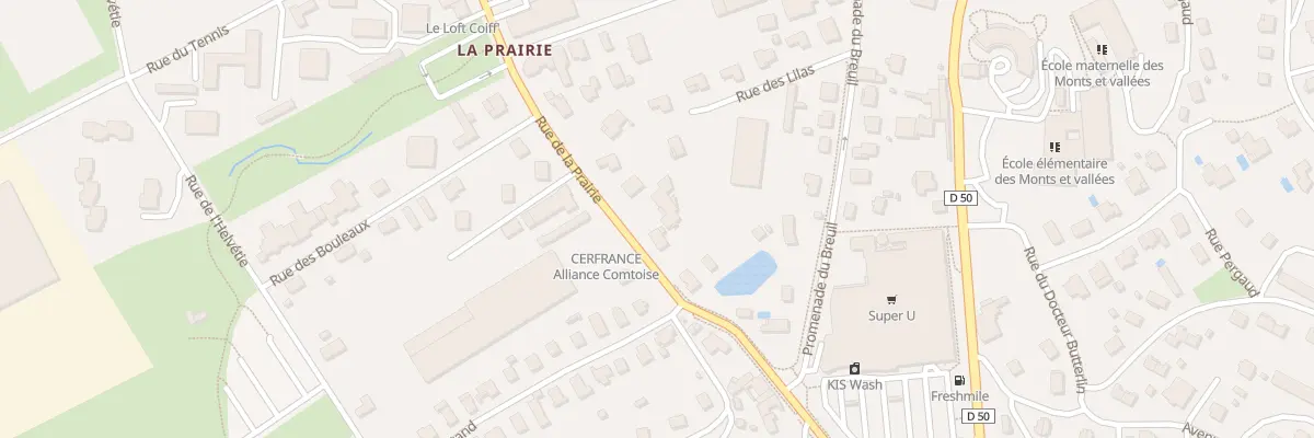 Plan du 39 Rue de la Prairie à Baume-les-Dames