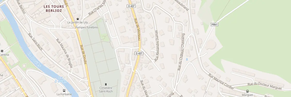 Plan du 38 Rue de Morteau à Pontarlier