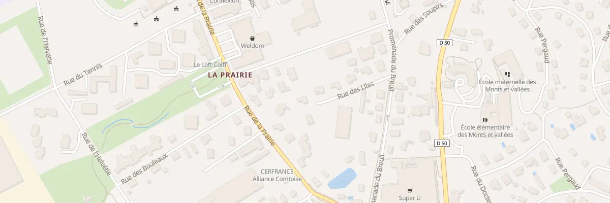 Plan du 10 Rue des Lilas à Baume-les-Dames