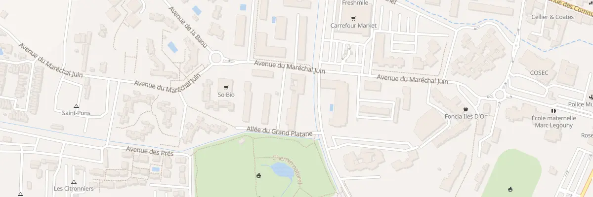 Plan du 1 Imp du Perregaux au Lavandou