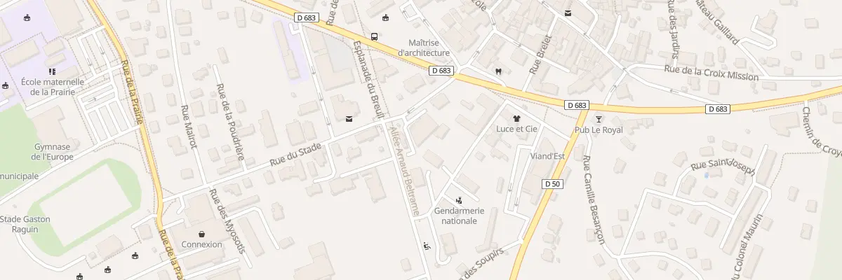 Plan du 3 Rue du Stade à Baume-les-Dames