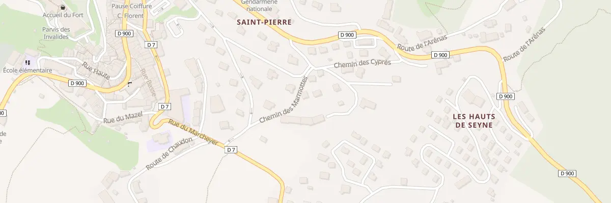 Plan du 7418 Saint Pierre à Seyne