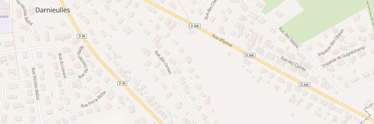 Plan du 253 Rue des Ormes à Darnieulles