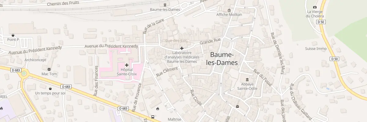 Plan du 7 Rue des Lombards à Baume-les-Dames