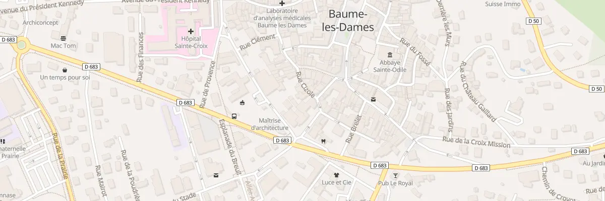 Plan du 6 Rue Faivre d’Esnans à Baume-les-Dames