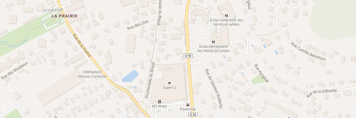 Plan du 8 Rue de Mi-Cour à Baume-les-Dames