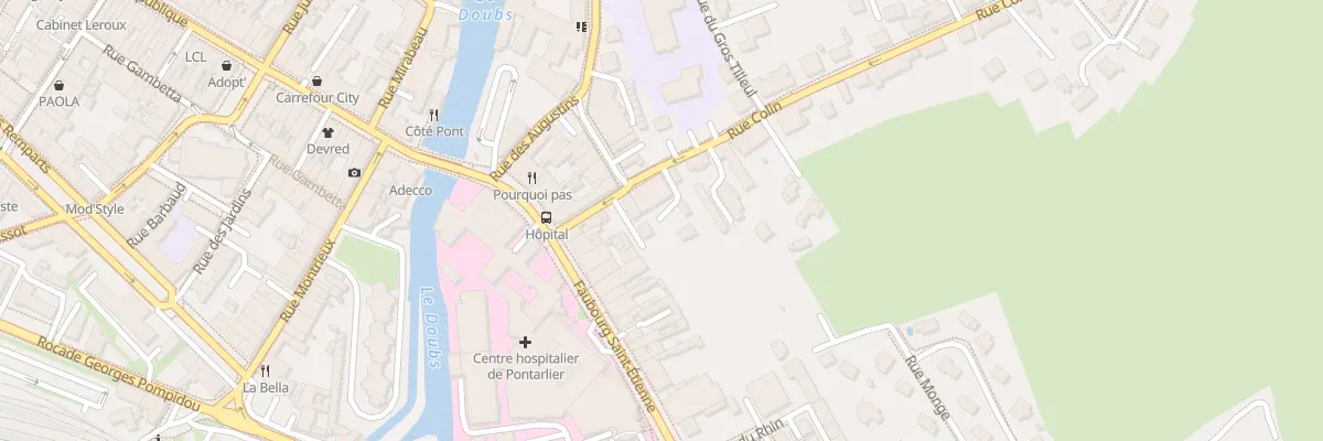 Plan du 10 Rue Colin à Pontarlier