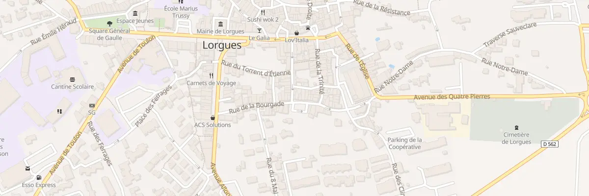 Plan du 9000 Rue de la Bourgade à Lorgues