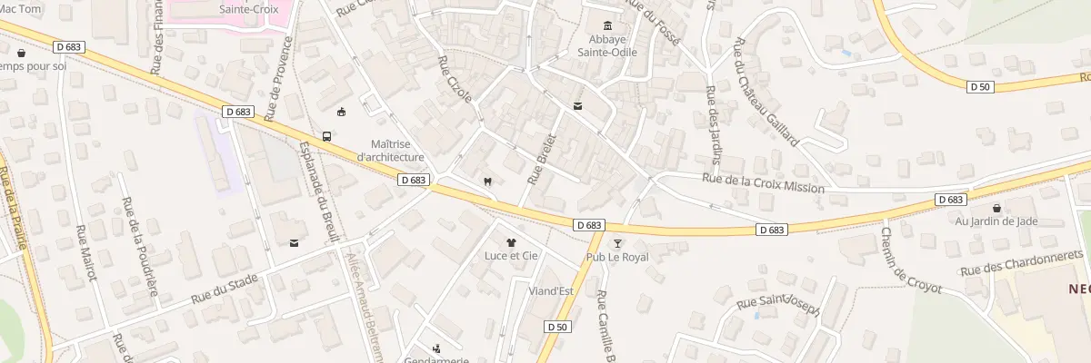 Plan du 7 Rue Brelet à Baume-les-Dames
