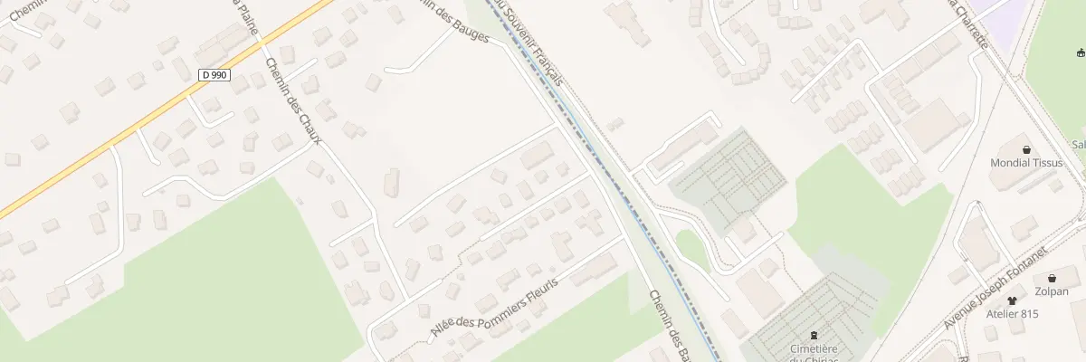 Plan du 36 Imp du Belloz à Gilly-sur-Isère