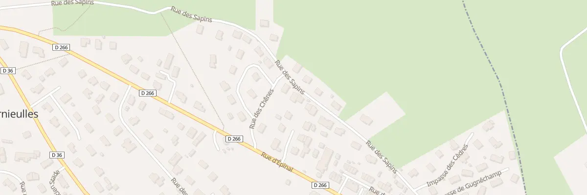 Plan du 642 Rue des Sapins à Darnieulles