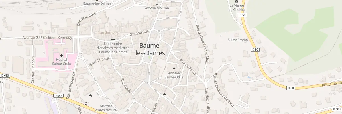 Plan du 45 Rue des Granges à Baume-les-Dames