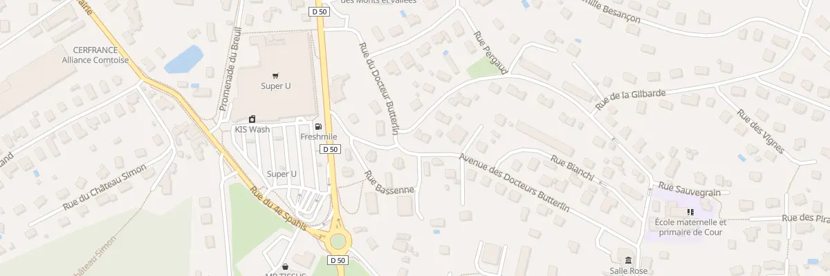 Plan du 29 Rue Lecuyer à Baume-les-Dames