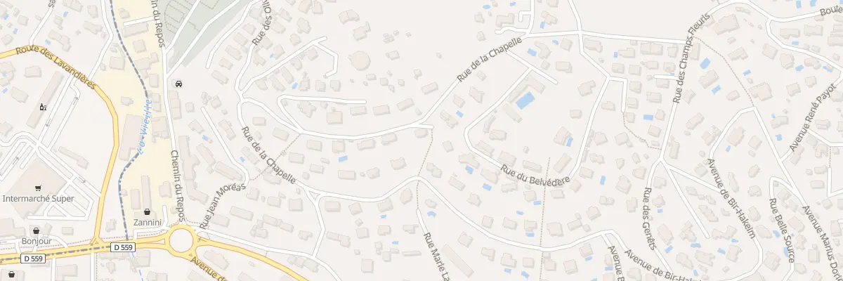 Plan du 16 Rue de la Chapelle au Lavandou