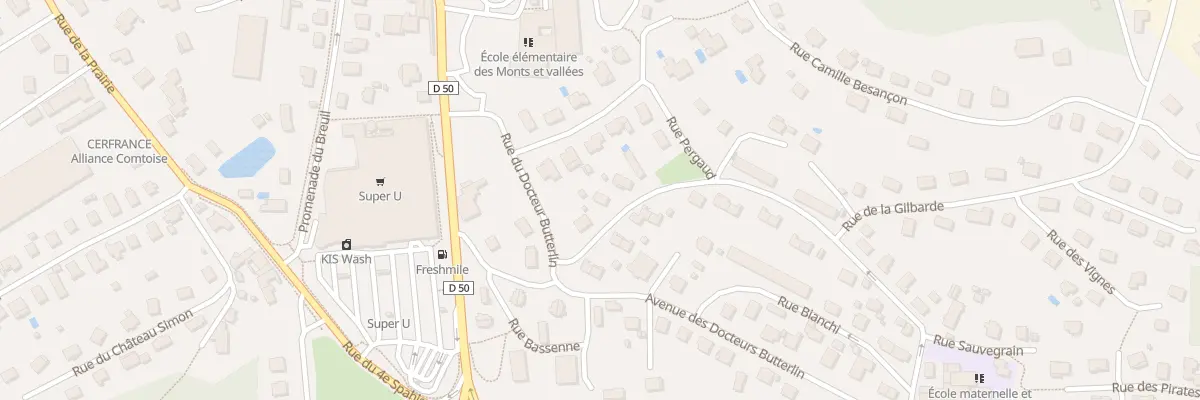 Plan du 36 Rue Lecuyer à Baume-les-Dames