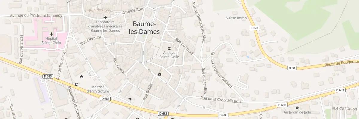 Plan du 7 Rue du Preau à Baume-les-Dames