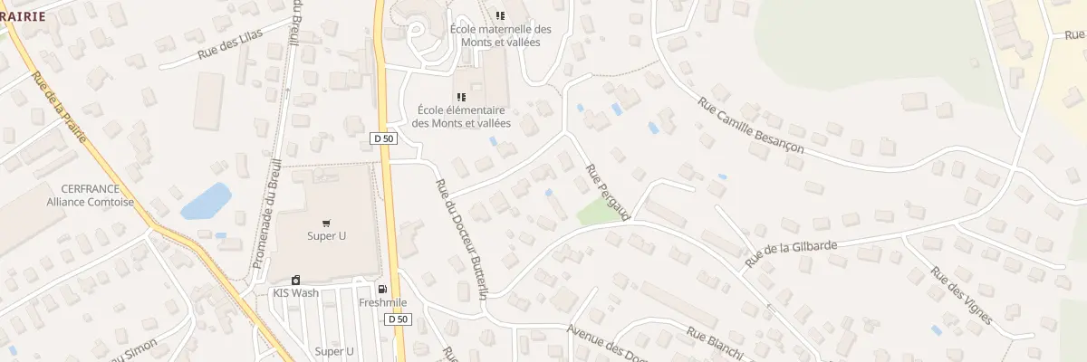 Plan du 8 Rue des Vergers à Baume-les-Dames