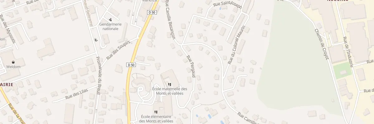Plan du 4 Rue Pergaud à Baume-les-Dames