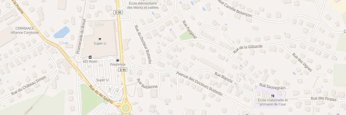 Plan du 23 Rue Lecuyer à Baume-les-Dames