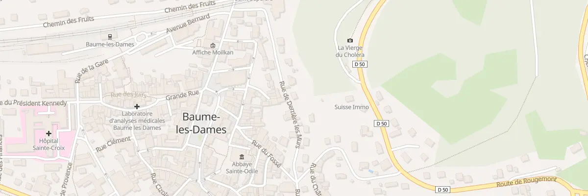 Plan du 13 Rue de Derriere les Murs à Baume-les-Dames
