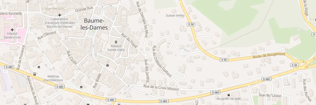 Plan du 12 Rue du Chateau Gaillard à Baume-les-Dames