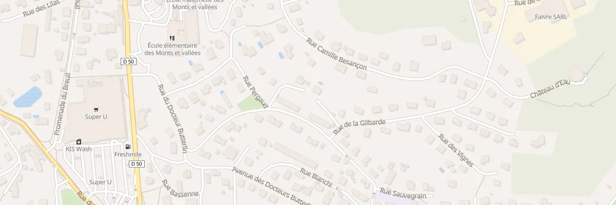 Plan du 16 Rue Lecuyer à Baume-les-Dames