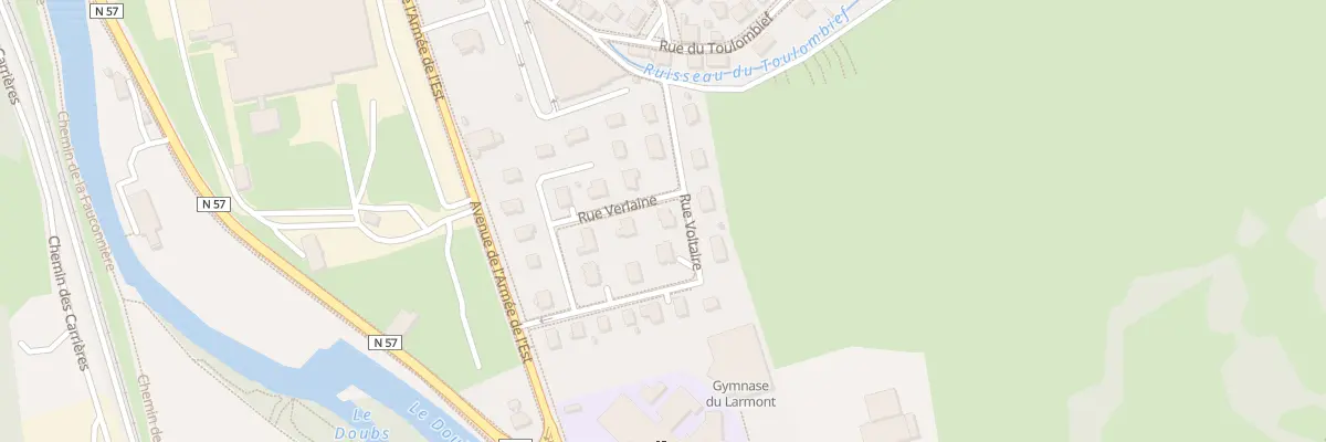 Plan du 8 Rue Verlaine à Pontarlier