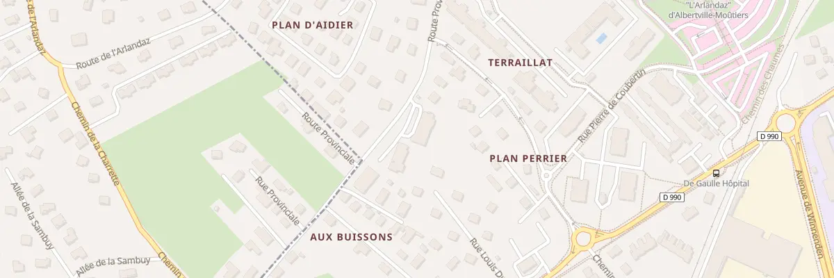 Plan du 34 Rte Provinciale à Albertville
