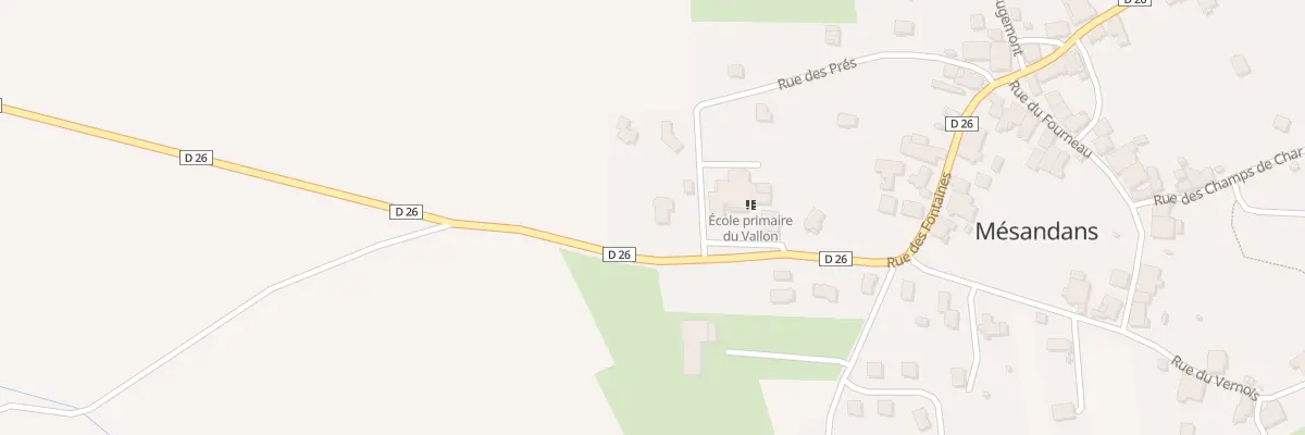 Plan du 40 Rue des Fontaines à Mésandans