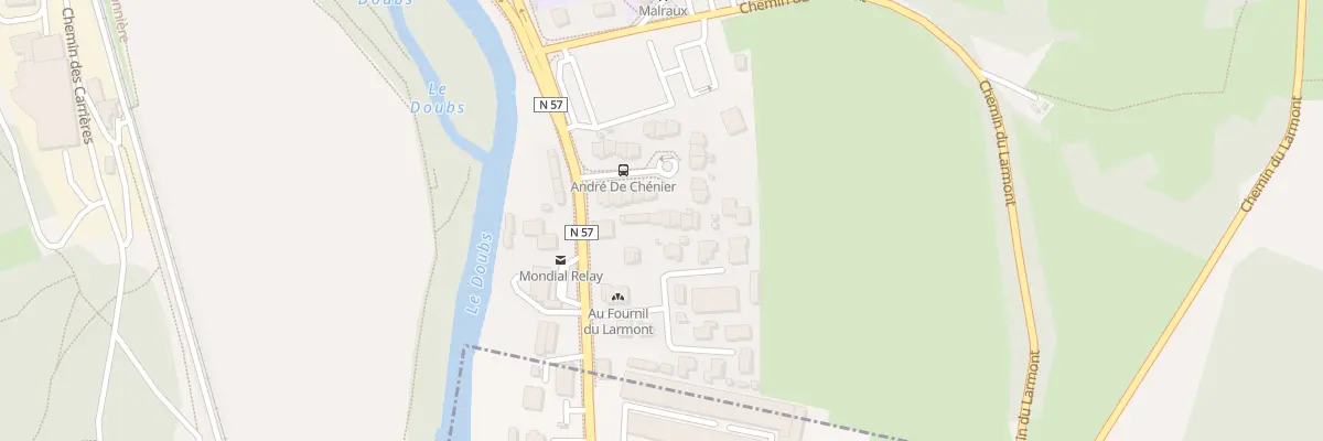 Plan du 12 Rue André de Chénier à Pontarlier